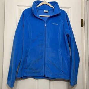 Columbia Women’s Zip-Up Fleece Jacket, Bright Blue, Large